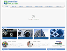 Tablet Screenshot of diversifiedindustries.com